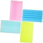 SOLUSTRE 4pcs Long Exfoliating Towel Korean Style Nylon Body Scrubber for Shower Bath Cleaning Back Exfoliator for Daily Bath Routine