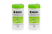 2x 80PK Moki Disposable Antistatic Alcohol Free Laptop Computer Screen Wipes