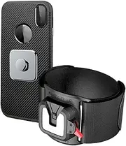 1/2 Wristband Phone Holder - Sweat Resistant Wrist Band Mobile Holder, 360° Rotatable Workout Cell Phone Case | Cell Phone Armbands for Running Hiking Cycling Fitness Walking Jogging Mountaineerin