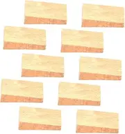 10pcs Farm Hoe Wedge Hoe Handle Joint Block Japanese Garden Tools Wood Sleeve for Shovel Handle Shovel Wood Insert Light Brown Wooden