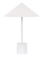 Margot 2 Light Table Lamp in White with Metal Conical Shade