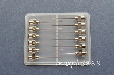12pcs Blunt stainless steel dispensing syringe needle tips 1" 21Gauge