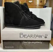 Bearpaw Christie Suede Sheepskin Fringe Boots 9W