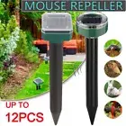 Solar Sonic Pest Repeller Stakes Outdoor Snake Mouse Repellent Animal Control