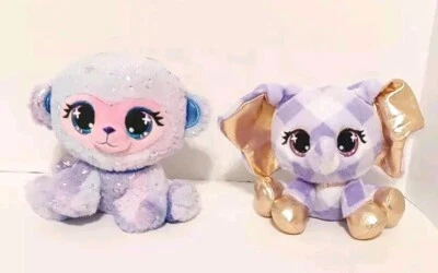 NICE! GUND P.Lushes 6" Pet Set: Gem Stars Skylar Royale & Fashion Elle L'phante