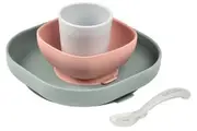 Beaba: Silicone Suction Meal Set - Eucalyptus