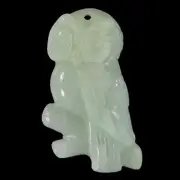 BI40900# Hand Carved Cameo Owl Multi-color Amazonite Pendant Bead Gemstone