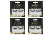 4x Eylure London Luxe False Lashes Extension w Glue Set Opulent Faux Mink