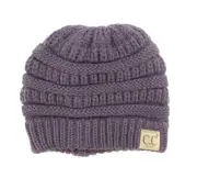 Kids Violet Authentic C.C Exclusives Classic Rib Knit Beanie Hat Skull Cap NIP