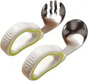 Baby Fork Set - Kids Fork Spoons, Toddler Meal Set | Baby Fork and Spoon Set with Ergonomic Handle Toddler, Baby Fork Spoon Set with Personalized Name, Perfect Safe Material Gift Use