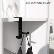 Tape Dual Headset Headphone Stand Hanger Under Desk Clever Hook Mount Holder♘·