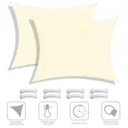 2 Pack 13x10 Ft 97% UV Block Rectangle Sun Shade Sail HDPE Canopy Cover Net Lawn