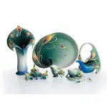 法藍瓷 FRANK 喜中雀屏 孔雀壺與杯盤湯匙組
