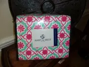 NIP Poppy & Fritz Aubrey Pink/Aqua Flannel Twin Duvet Cover Set 2pc