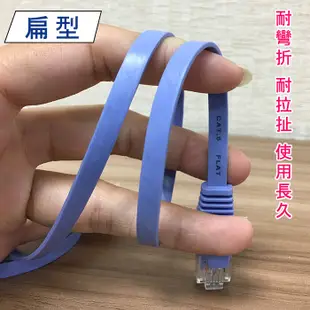 (1M)CAT6網路線 扁平型 RJ45 32AWG 透明接頭 高速網路 第六類網路線 【葉子小舖】 (4.1折)