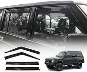 OAD4X4 Weathershields Compatible with Nissan Patrol GQ Y60 1988-1997 Auto Miror, Weather Shields Window Visors Wind Deflectors Sun Rain Guard 4PCS Set