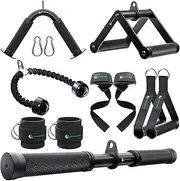QPARVERS Cable Machine Attachment LAT Pulldown Attachments Cable Machine Accessories for Home Gym