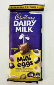 Cadbury Mini Eggs Dairy Milk Inspired By Mini Eggs Chocolate Block 170g Easter