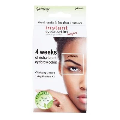 Godefroy Instant Eyebrow Tint 4 Weeks Single Kit Jet Black