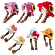 Crochet Hat Winter Warm Earflap Cap Ear for Protection Bucket Hat Photography Pr