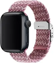 Ted Baker Apple Watch Band, Compatible with Series 3 (38mm), SE (40mm), 7 (41mm), Braid Elastic, Pink, One Size