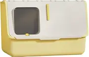 AIMALL 1pc Fully Enclosed Cat Litter Box 23.6in for Large Cats Up to 20kg Anti-Odour Easy Clean Design with Adjustable Entry