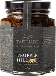 Truffle Hill - Truffle Tapenade with Mushroom (100g), Black Périgord Truffles Infused Mushroom & Olive Tapenade, Keto, Paleo, Vegan, Vegetarian, Lactose Free