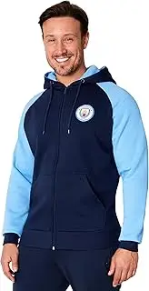 Manchester City F.C. Mens Zip Up Hoodie with Pockets