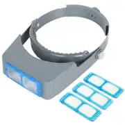 Head Wearing Magnifying Glass Optical Head Band Magnifier with 4 Lens Eye Loupe