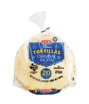 HEB Flour Tortillas. 20 count bag. 10 pack bundle