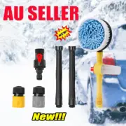 Car Wash Brush Cleaning Mop Long Handle Automatic Rotating Foaming Microfiber VP