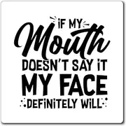 Humorous Introverted Faces Sarcastic Statements Mockery Gag Hilarious Introvertly Reacting Sassiest Sarcasm Magnets 4" × 4"