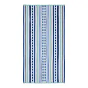 Cotton Stitch Stripe Textured 2 Piece Beach Towel