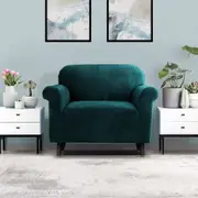 1 Seater Artiss Sofa Cover Couch Covers Velvet Agate Green