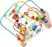 Toyvian Educational Toys Baby Educational Toy Wooden Bead Maze Children Maze Plaything Boys and Girls