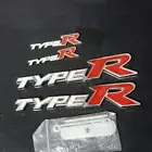 White Red TYPE-R Metal Grille Emblem + Sticker + 2x Small Badge Decal Turbo Auto