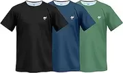 [Generic] 3 Pack - Men’s Gym T-Shirt|Quick-Dry Workout Running Shirts | Athletic Gym Tops | Moisture-Wicking Anti-Odor