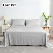 LINENOVA 4 Pcs Luxury Cooling Bamboo Sheet Set All Size King / Silver Grey
