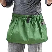 Gardening Apron with Pockets, Garden Harvest Apron, Perfect for Weeding, Vegetables, Fruits, Berry Picking, Gathering Eggs Herb, Garden Tool Organizer Waist Belt for Gardeners Women Men, Green