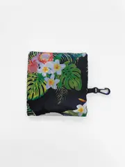 Reusable Shopping Bag - Black Flamingo