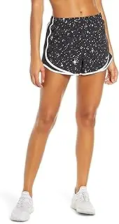 [Nike] Women's Printed Tempo Running Shorts (XSmall) Black/White