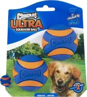 Chuckit! Ultra Squeaker Ball Dog Toy For Medium Breeds - Bouncy Squeaky Fetch -