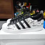 【小八】ADIDAS SUPERSTAR CORE BLACK 滿版 LOGO FV2819