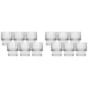 12pc Ecology Phineas Glass Tumblers Juice/Water Drinking Cup Set 300ml Clear
