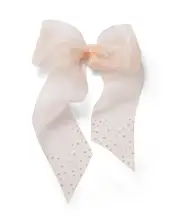 Lelet Ny Amy Faux Pearl Silk Organza Bow Barrette