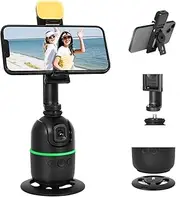 KozyOne Auto Face/Body Tracking Tripod, No App Required, 360° Rotation Phone Holder with Fill Light, Auto Tracking Phone Stand, Smart Gesture Control, for Vlog, Tiktok, Streaming, Zoom