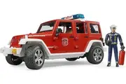 Bruder Licensed 1:16 Jeep Wrangler Unlimited Rubicon Fire Department Vehicle With Fireman