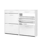 Artiss 36 Pairs Shoe Cabinet Rack Organisers Storage Shelf Drawer Cupboard White