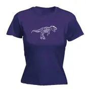 Animal T Rex Bones Dinosaur White - Funny Novelty Womens T-Shirt T Shirt Tshirt