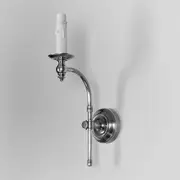 Soho Curved 1 Light Sconce Base Shiny Nickel - ELPIM50002SN